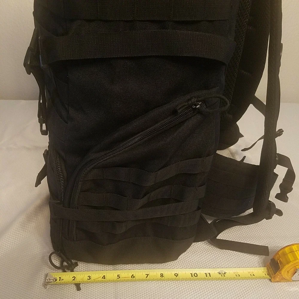 70L Military Hiking Bag‎ Pack, Top Half Insulated-Black-1000D Water-Repellent